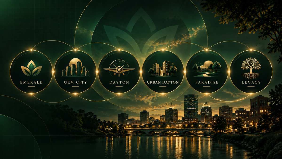 Six connected Emerald Paradise pillars: Emerald, Gem City, Dayton, Urban Dayton, Paradise and Legacy